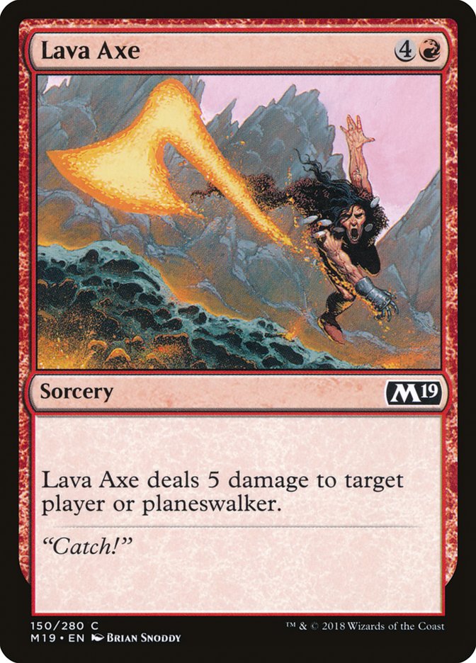 Lava Axe [Core Set 2019] | Card Citadel