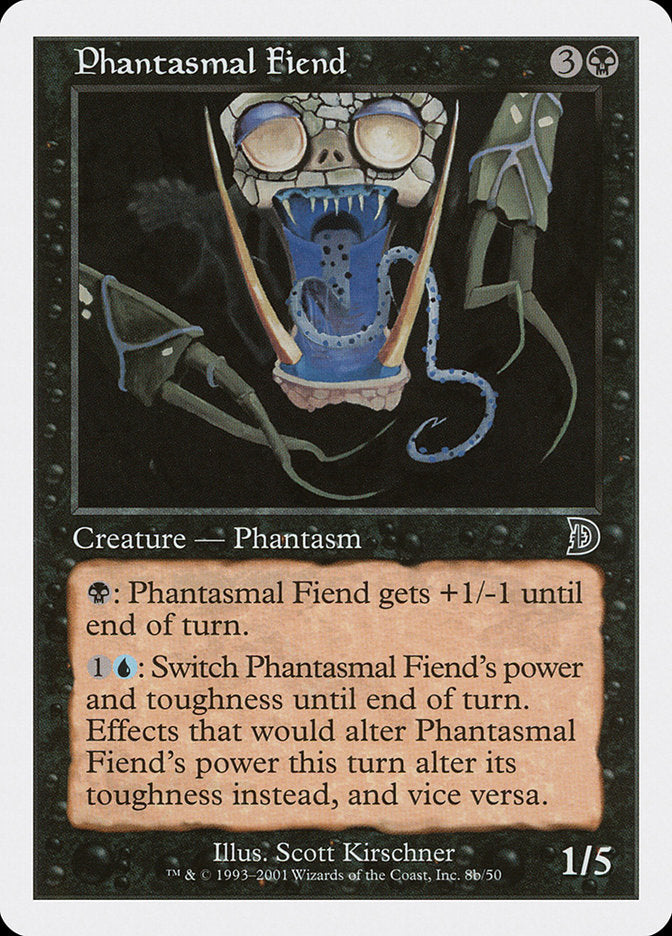 Phantasmal Fiend (Black Background) [Deckmasters] | Card Citadel