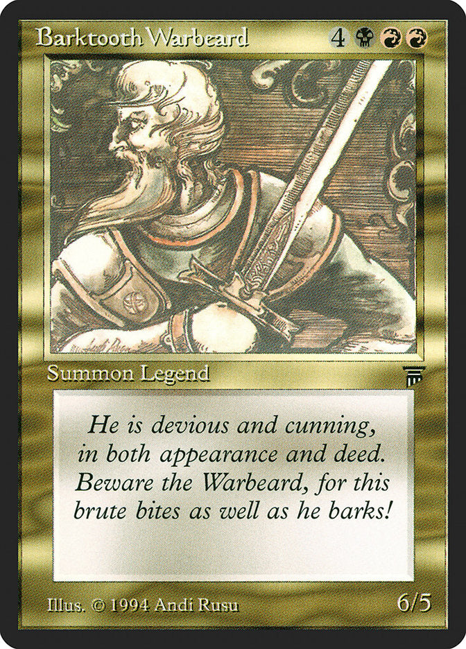 Barktooth Warbeard [Legends] | Card Citadel