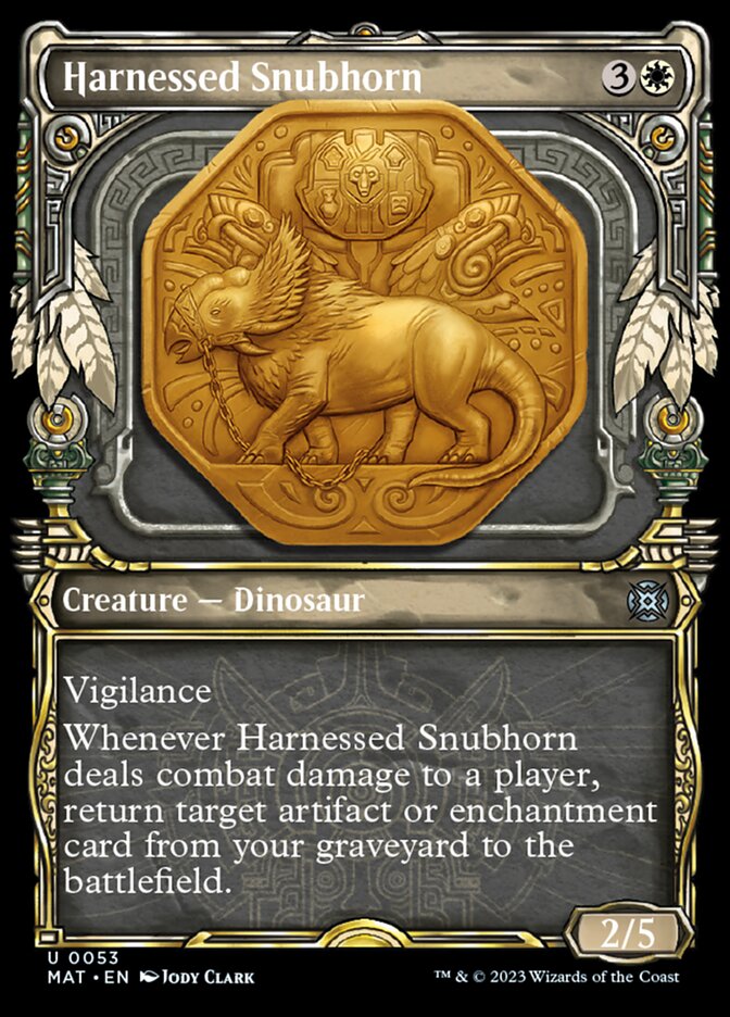 Harnessed Snubhorn (Showcase) [March of the Machine: The Aftermath] | Card Citadel