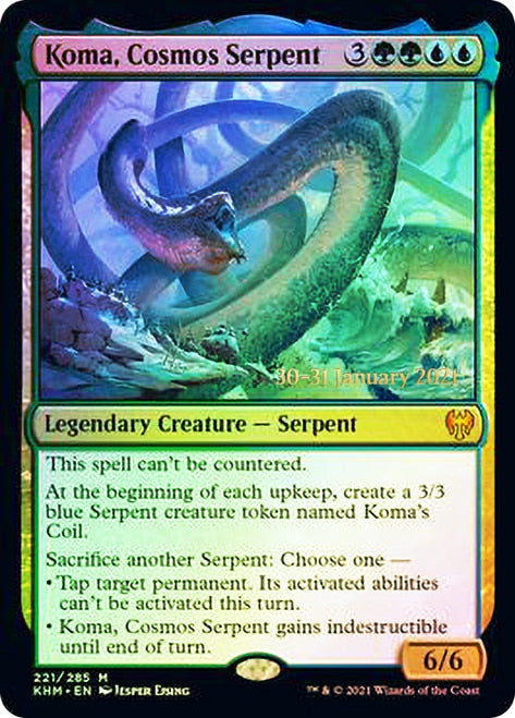 Koma, Cosmos Serpent  [Kaldheim Prerelease Promos] | Card Citadel