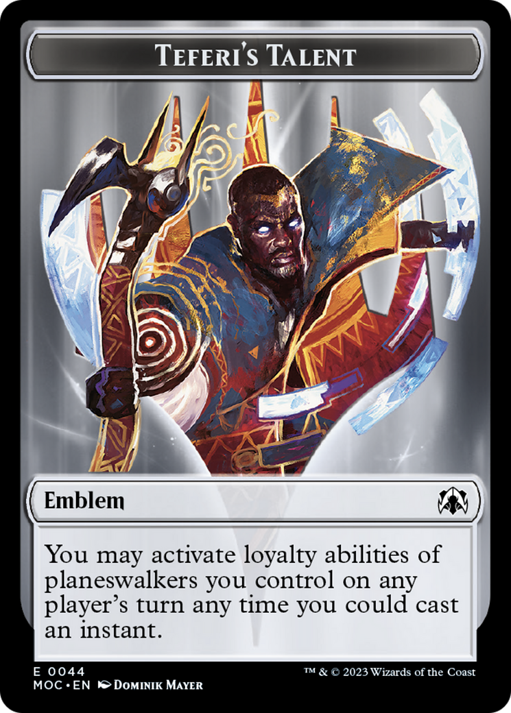 Teferi's Talent Emblem [March of the Machine Commander Tokens] | Card Citadel