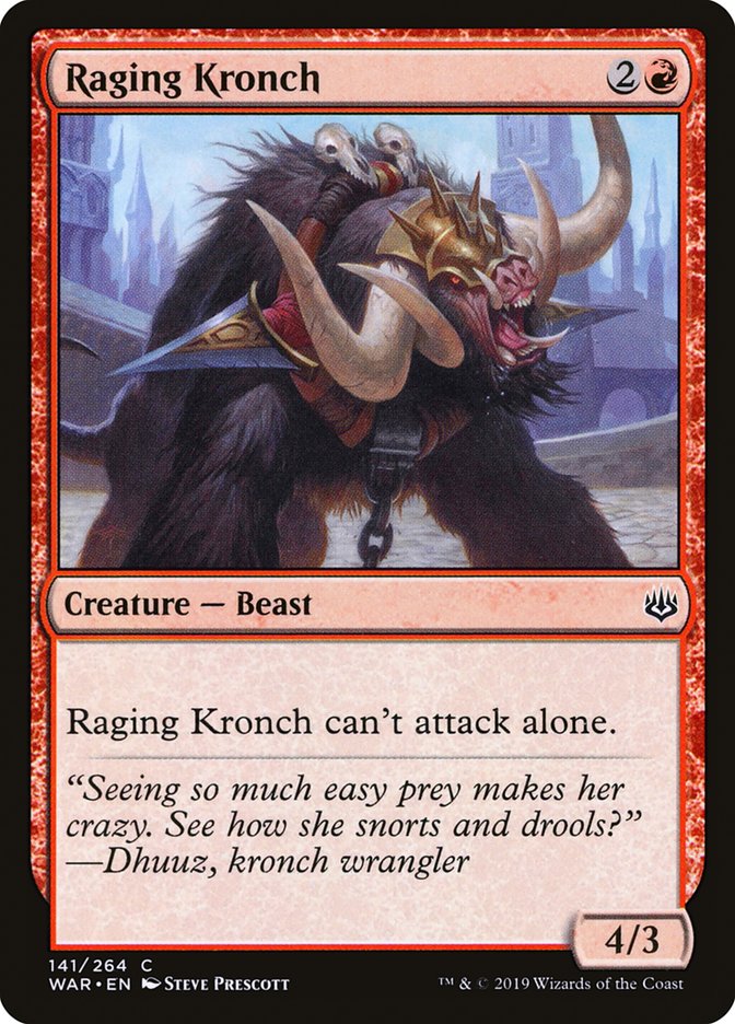 Raging Kronch [War of the Spark] | Card Citadel