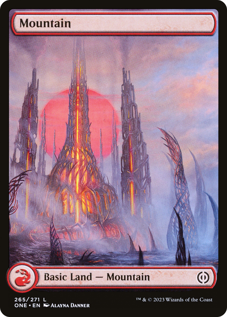 Mountain (265) (Full-Art) [Phyrexia: All Will Be One] | Card Citadel