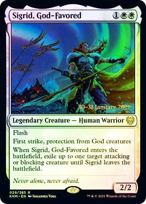 Sigrid, God-Favored  [Kaldheim Prerelease Promos] | Card Citadel