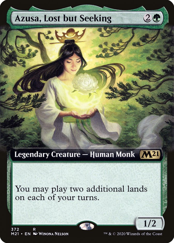 Azusa, Lost but Seeking (Extended Art) [Core Set 2021] | Card Citadel