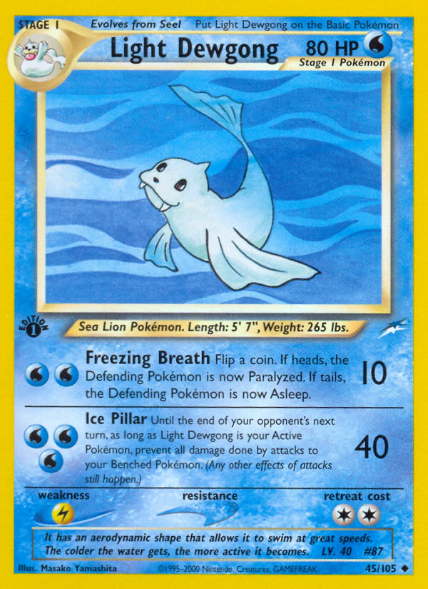 Light Dewgong (45/105) [Neo Destiny 1st Edition] | Card Citadel