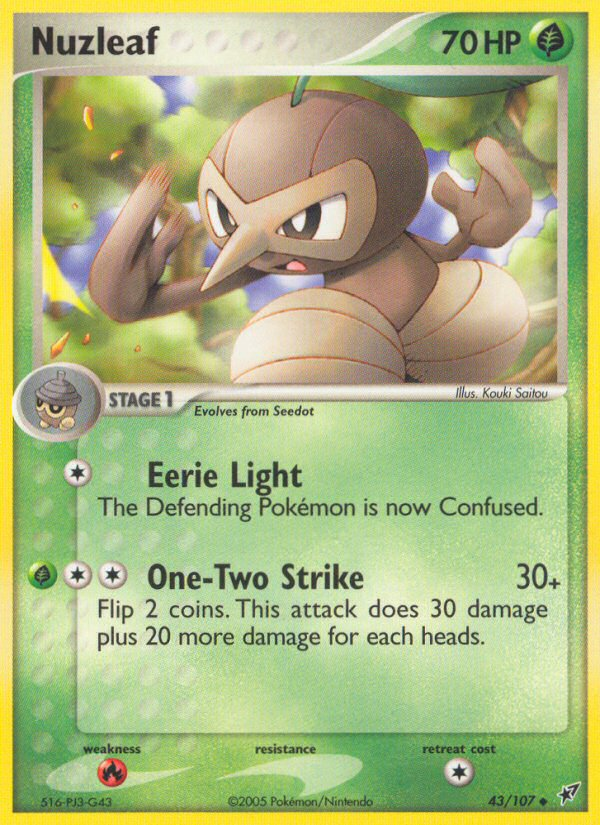 Nuzleaf (43/107) [EX: Deoxys] | Card Citadel