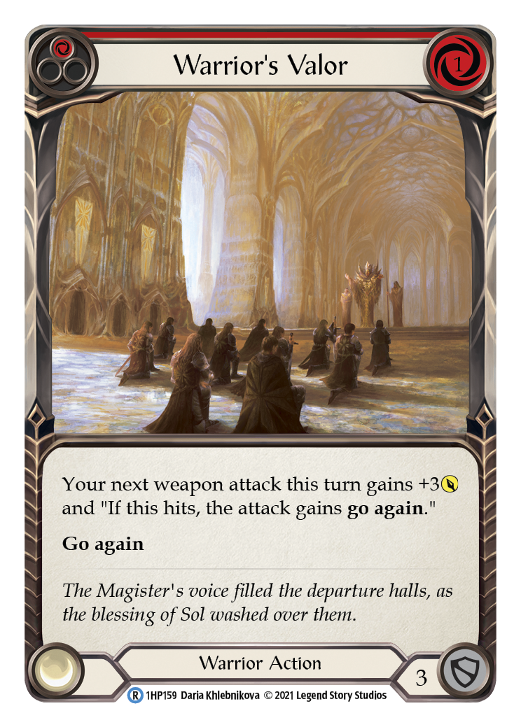 Warrior's Valor (Red) [1HP159] | Card Citadel