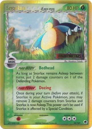 Snorlax (10/101) (Delta Species) (Stamped) [EX: Dragon Frontiers] | Card Citadel