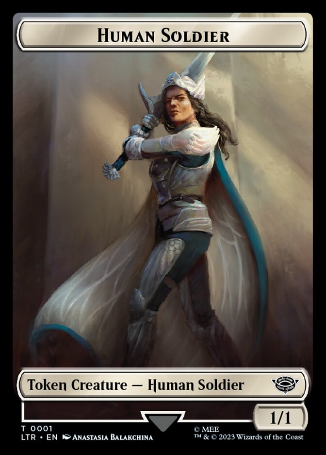 Human Soldier Token (01) [The Lord of the Rings: Tales of Middle-Earth Tokens] | Card Citadel