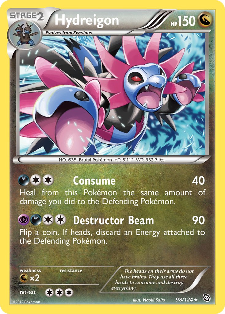 Hydreigon (98/124) (Cracked Ice Holo) (Theme Deck Exclusive) [Black & White: Dragons Exalted] | Card Citadel