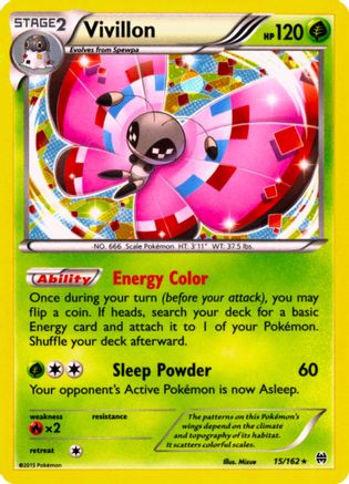 Vivillon (15/162) (Cosmos Holo) [XY: BREAKthrough] | Card Citadel