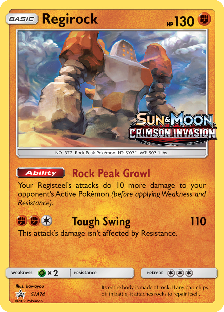 Regirock (SM74) [Sun & Moon: Black Star Promos] | Card Citadel