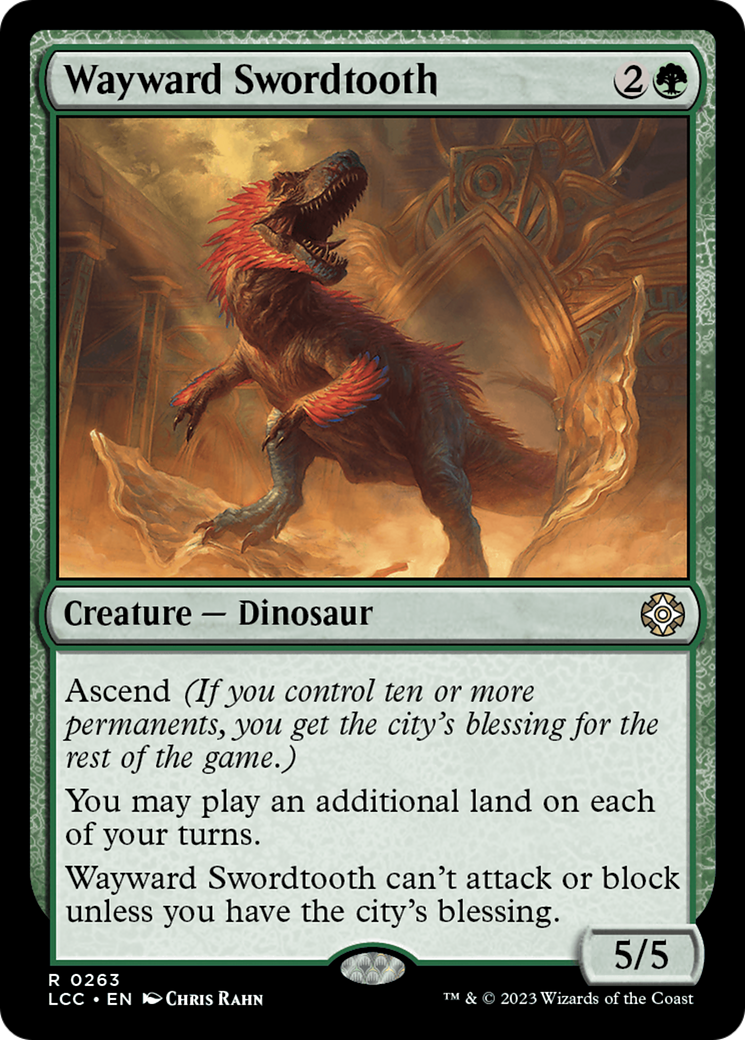 Wayward Swordtooth [The Lost Caverns of Ixalan Commander] | Card Citadel