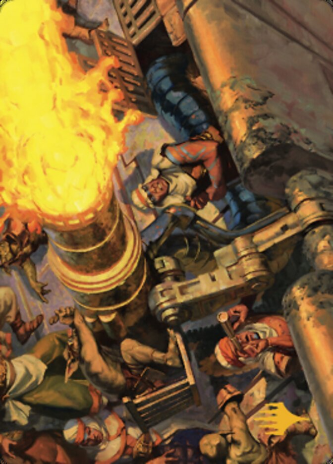 Mana Cannons Art Card (Gold-Stamped Signature) [Dominaria United Art Series] | Card Citadel