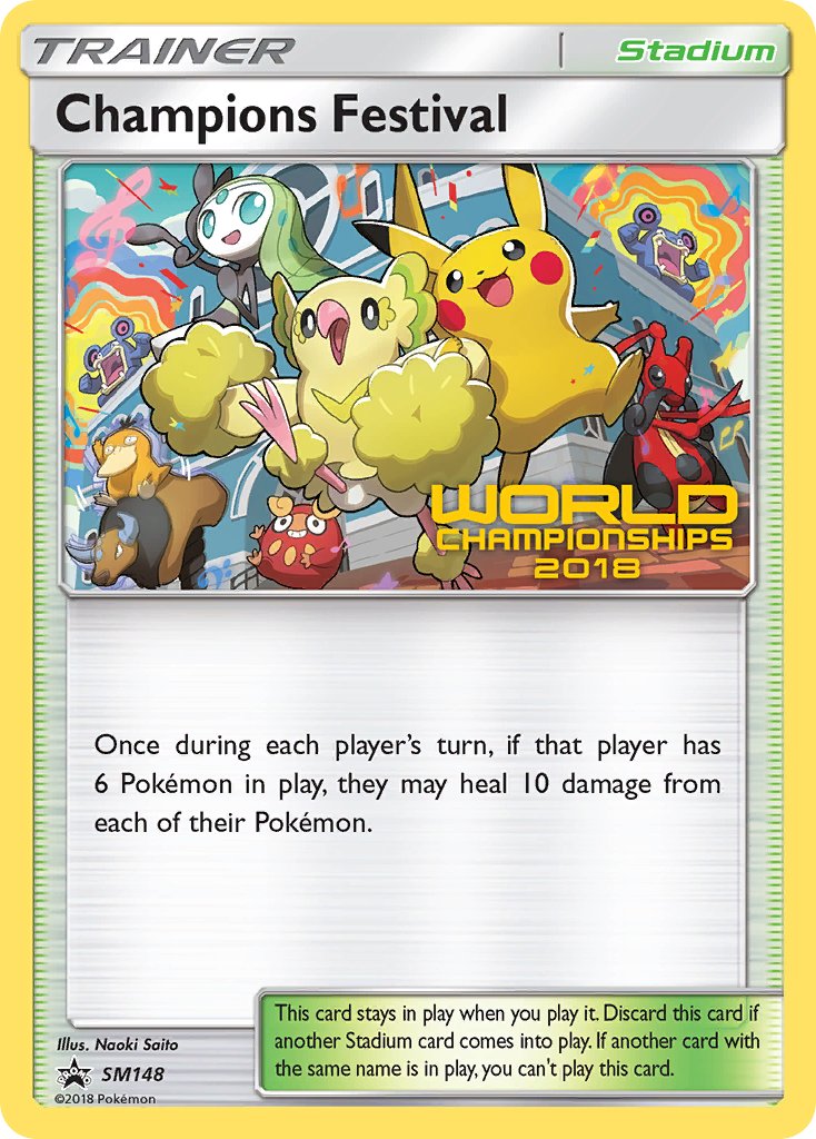 Champions Festival (SM148) (2018 Champion) [Sun & Moon: Black Star Promos] | Card Citadel