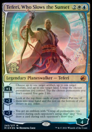 Teferi, Who Slows the Sunset [Innistrad: Midnight Hunt Prerelease Promos] | Card Citadel