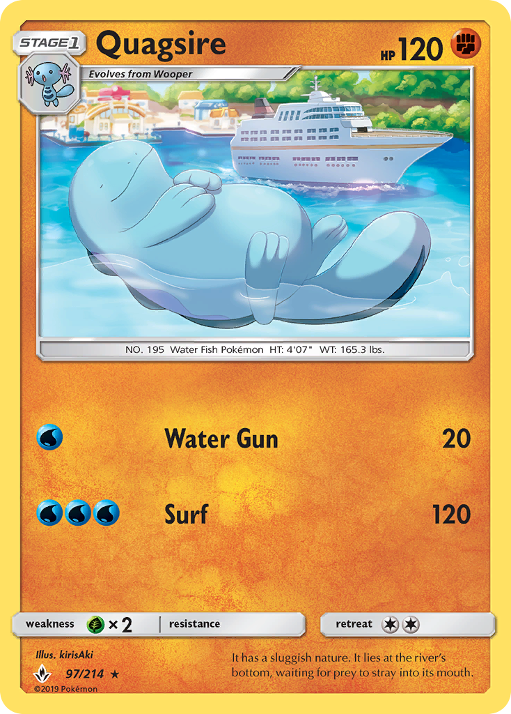 Quagsire (97/214) [Sun & Moon: Unbroken Bonds] | Card Citadel