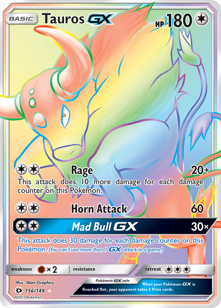 Tauros GX (156/149) [Sun & Moon: Base Set] | Card Citadel