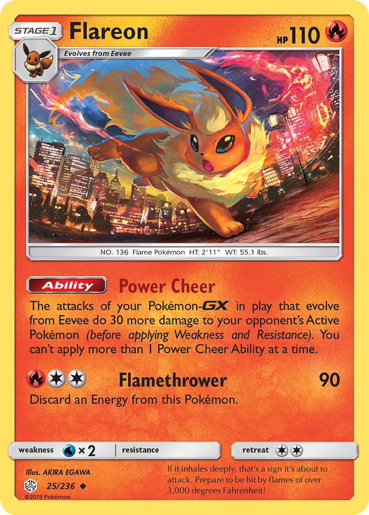 Flareon (25/236) [Sun & Moon: Cosmic Eclipse] | Card Citadel