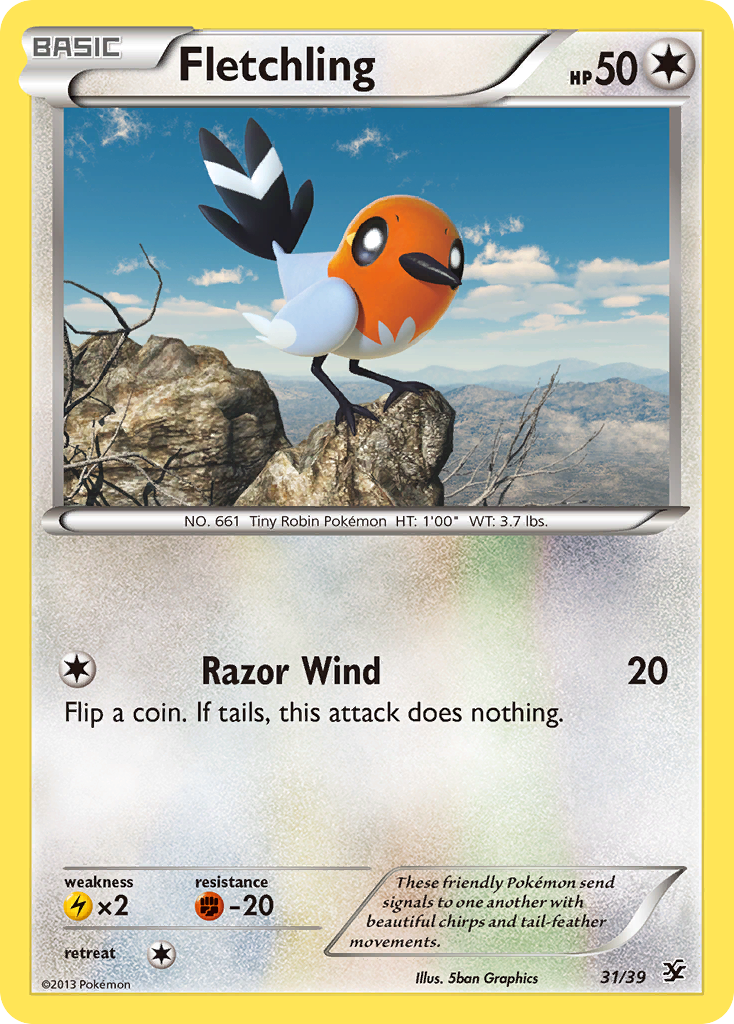Fletchling (31/39) [XY: Kalos Starter Set] | Card Citadel