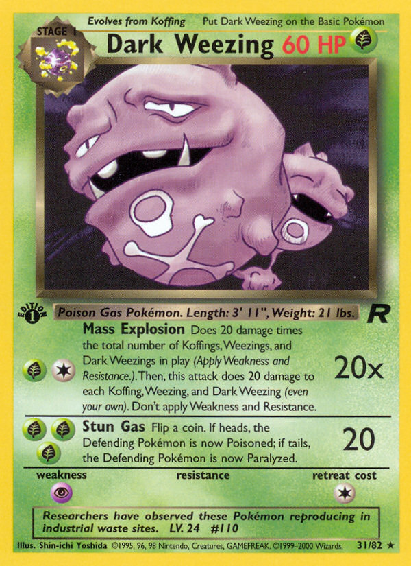 Dark Weezing (31/82) [Team Rocket 1st Edition] | Card Citadel