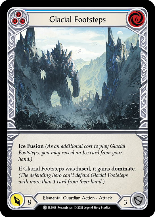 Glacial Footsteps (Blue) [ELE018] (Tales of Aria)  1st Edition Rainbow Foil | Card Citadel
