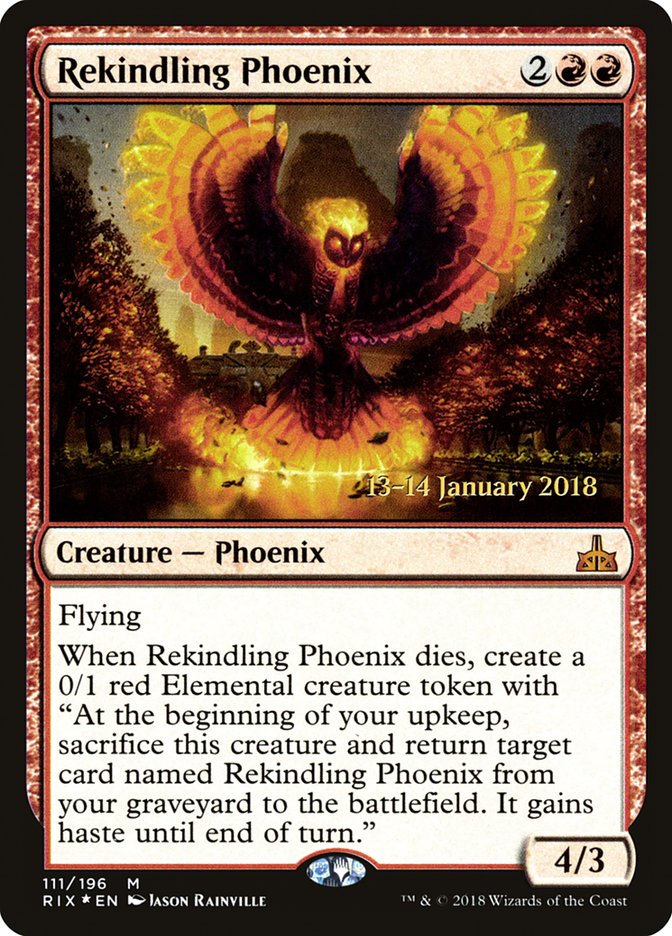 Rekindling Phoenix [Rivals of Ixalan Promos] | Card Citadel