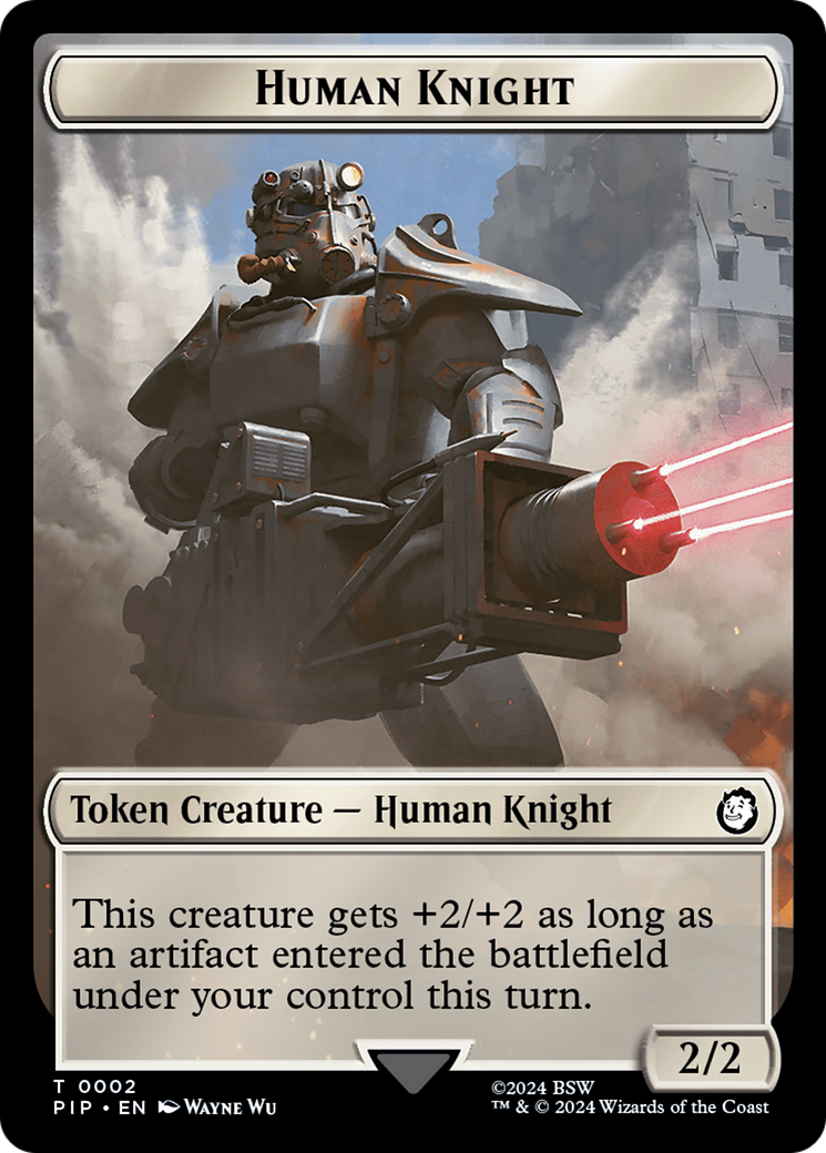 Human Knight // Food (0014) Double-Sided Token [Fallout Tokens] | Card Citadel