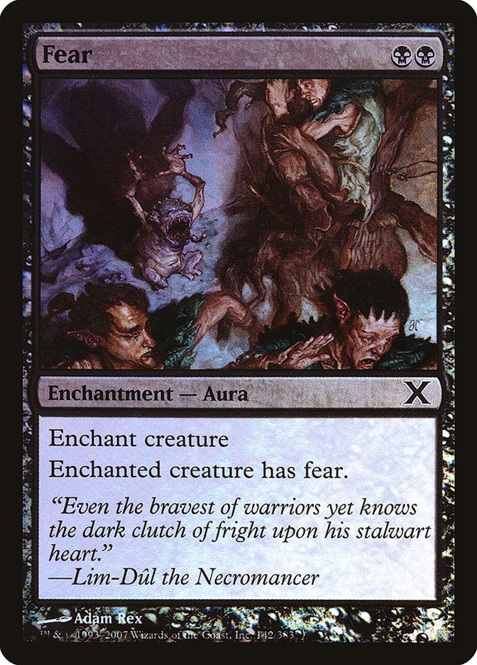 Fear (Premium Foil) [Tenth Edition] | Card Citadel