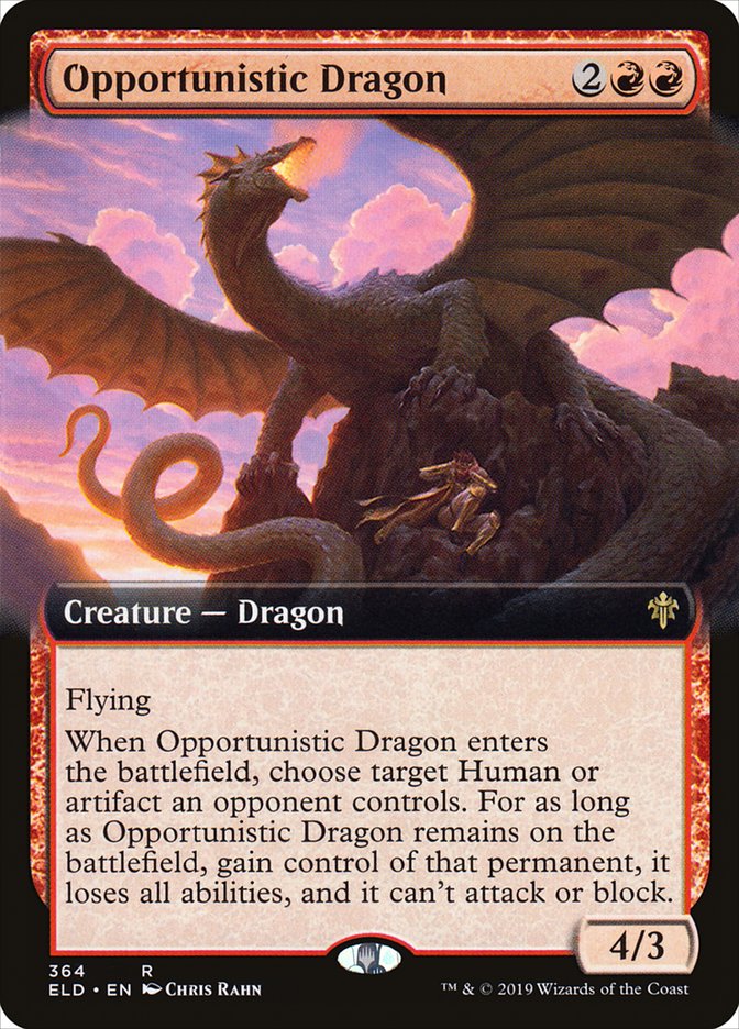 Opportunistic Dragon (Extended Art) [Throne of Eldraine] | Card Citadel