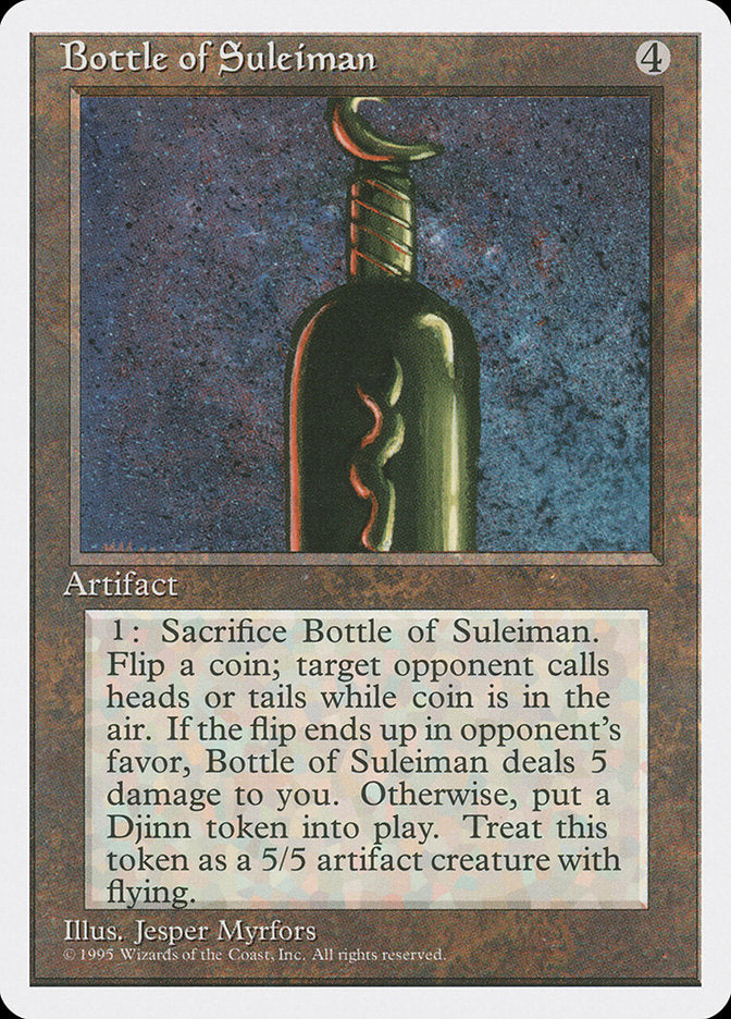 Bottle of Suleiman [Fourth Edition] | Card Citadel