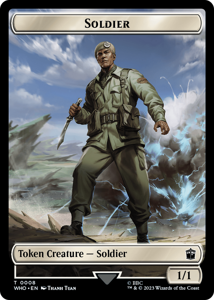 Copy // Soldier Double-Sided Token [Doctor Who Tokens] | Card Citadel