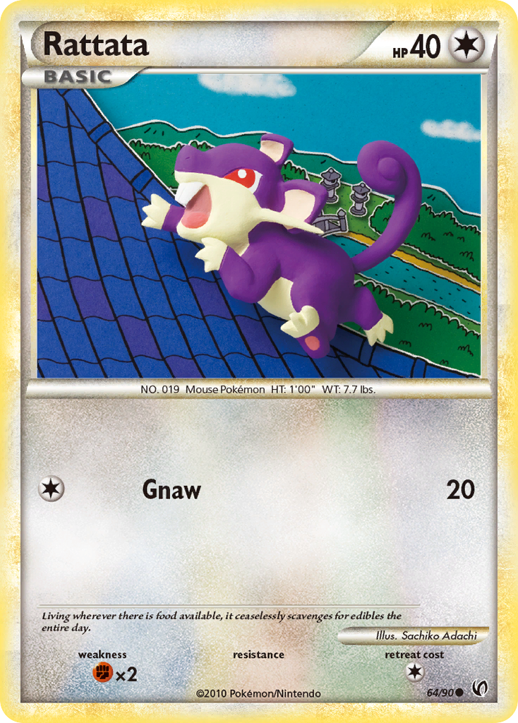 Rattata (64/90) [HeartGold & SoulSilver: Undaunted] | Card Citadel