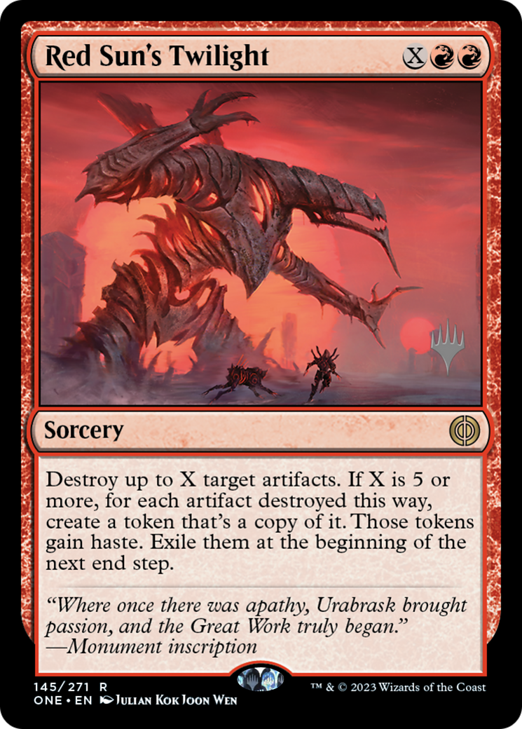 Red Sun's Twilight (Promo Pack) [Phyrexia: All Will Be One Promos] | Card Citadel