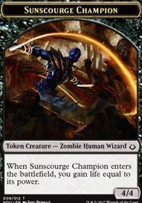 Sunscourge Champion // Zombie Double-sided Token [Hour of Devastation Tokens] | Card Citadel
