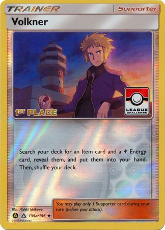 Volkner (135a/156) (League Challenge 1st Place) [Sun & Moon: Ultra Prism] | Card Citadel