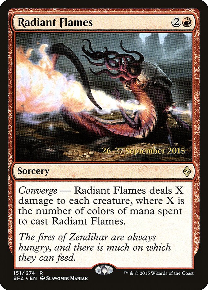 Radiant Flames (Prerelease Promo) [Battle for Zendikar Prerelease Promos] | Card Citadel