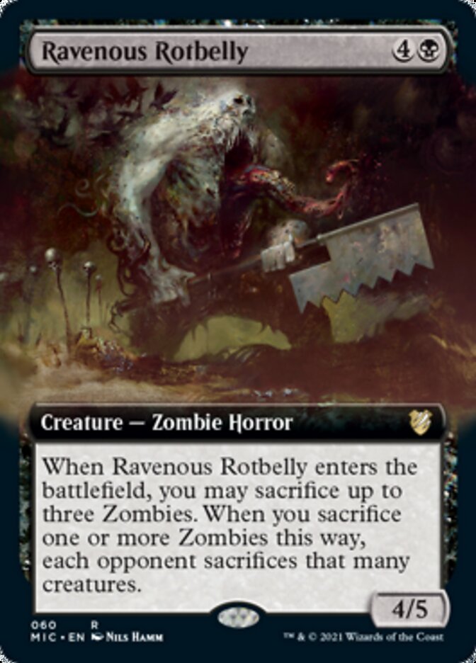 Ravenous Rotbelly (Extended) [Innistrad: Midnight Hunt Commander] | Card Citadel