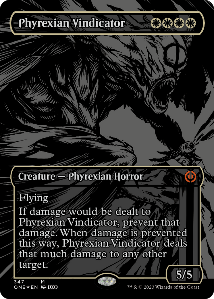 Phyrexian Vindicator (Oil Slick Raised Foil) [Phyrexia: All Will Be One] | Card Citadel