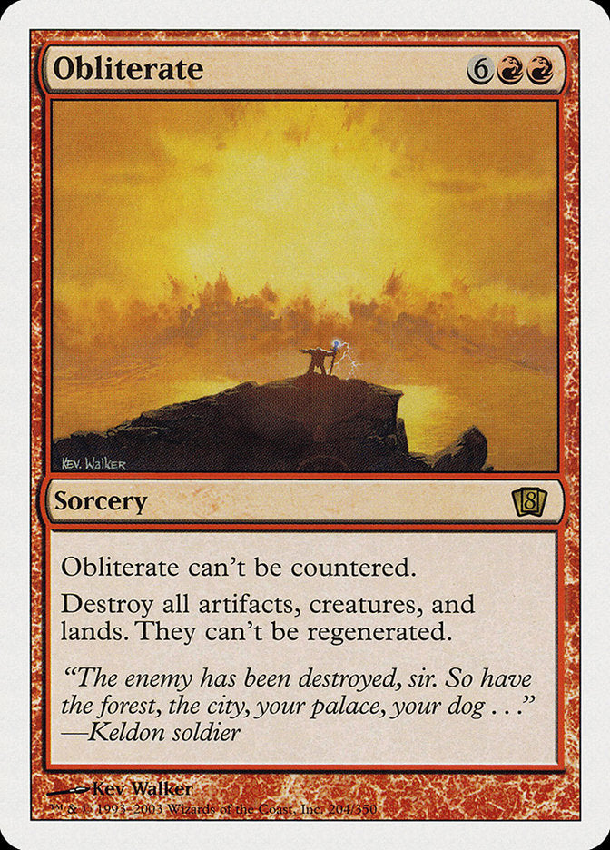 Obliterate (Oversized) [Eighth Edition] | Card Citadel