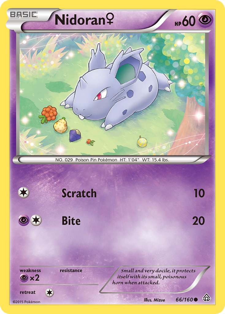 Nidoran (66/160) (Female) [XY: Primal Clash] | Card Citadel