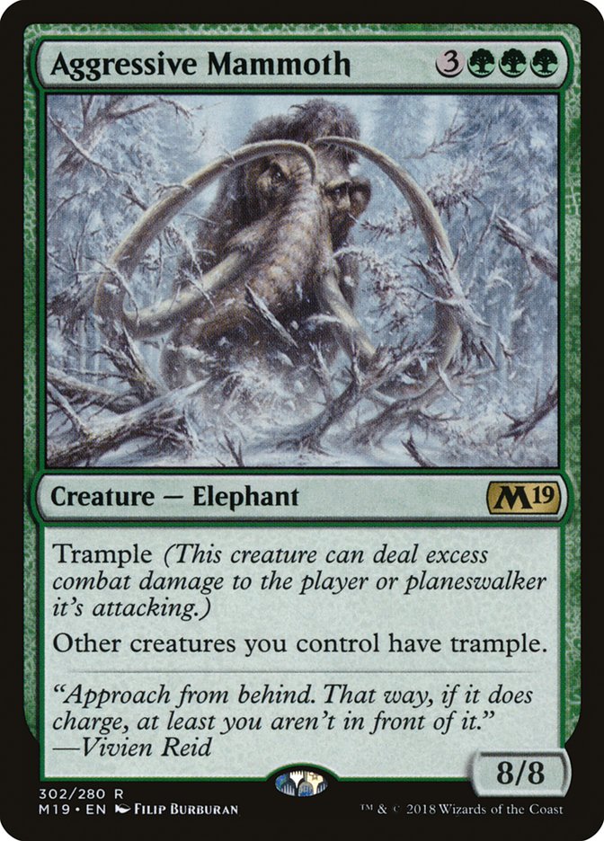 Aggressive Mammoth [Core Set 2019] | Card Citadel