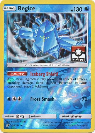 Regice (28/111) (League Promo) [Sun & Moon: Crimson Invasion] | Card Citadel