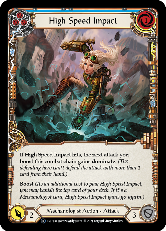 High Speed Impact (Blue) (Rainbow Foil) [CRU108-RF] Unlimited Rainbow Foil | Card Citadel