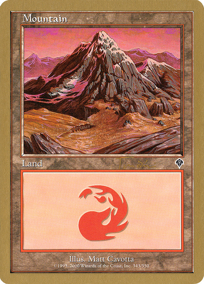 Mountain (jt343a) (Jan Tomcani) (INV) [World Championship Decks 2001] | Card Citadel