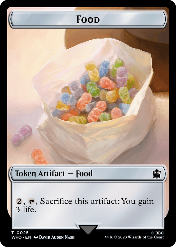 Alien // Food (0025) Double-Sided Token [Doctor Who Tokens] | Card Citadel