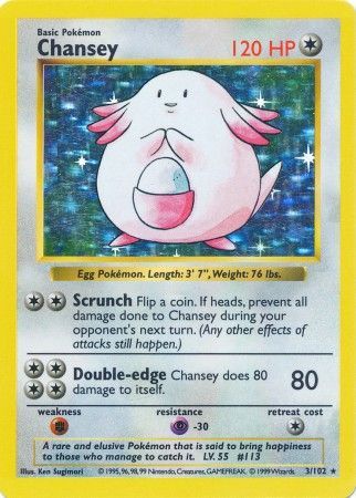 Chansey (3/102) [Base Set Shadowless Unlimited] | Card Citadel