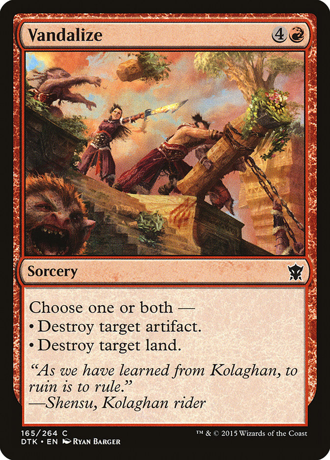 Vandalize [Dragons of Tarkir] | Card Citadel